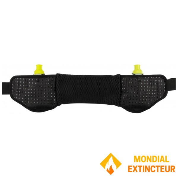 Avento - Ceinture de sport 2 bidons Noir/jaune