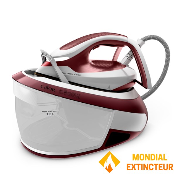 Calor - Centrale vapeur Express vision 6.8 bars rouge et blanche