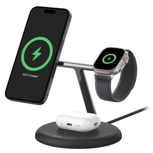 Belkin - Chargeur Magsafe Qi2 3 en 1  Iphone, Airpods et Watch