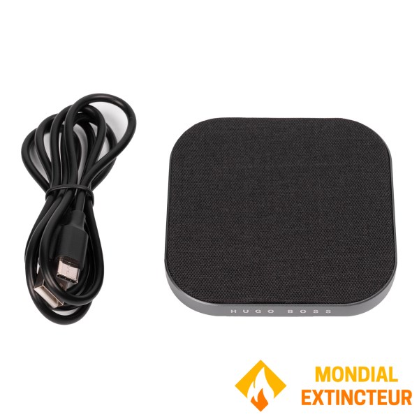 Hugo Boss - Chargeur sans fil Illusion noir chromé