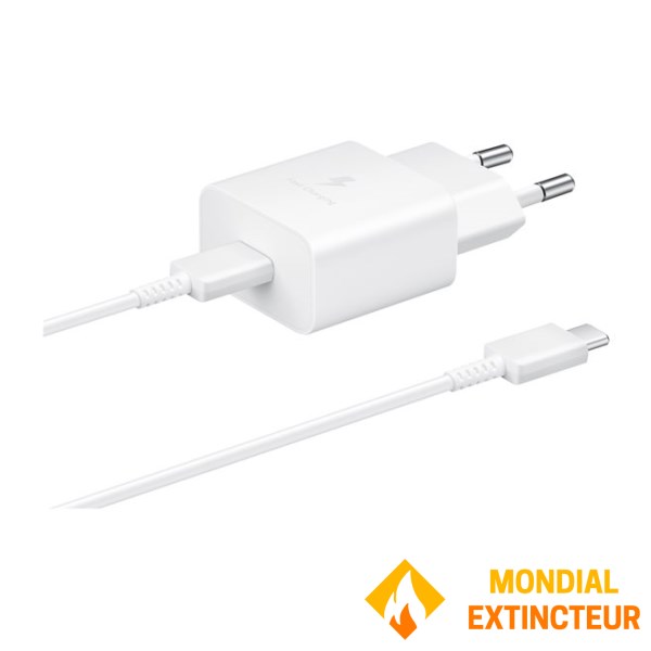 Samsung - Chargeur Secteur 15W - USB/Type C - avec câble