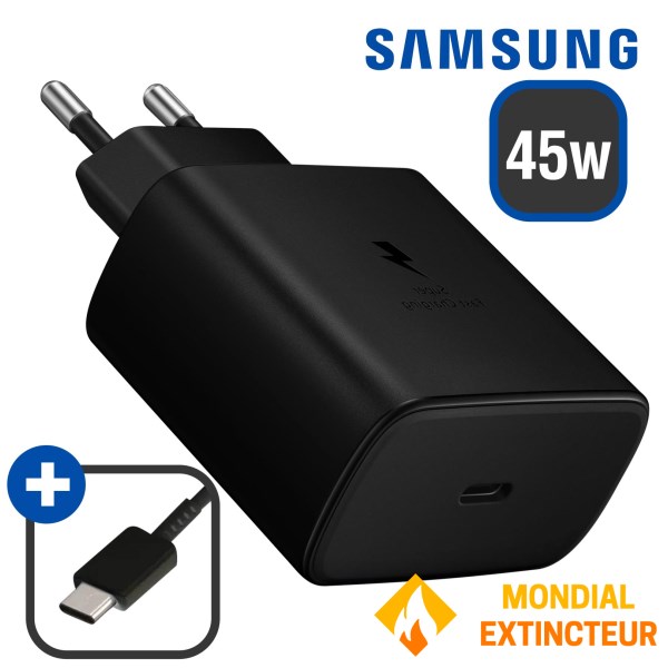 Samsung - Chargeur Secteur 45W Ultra Rapide - avec câble