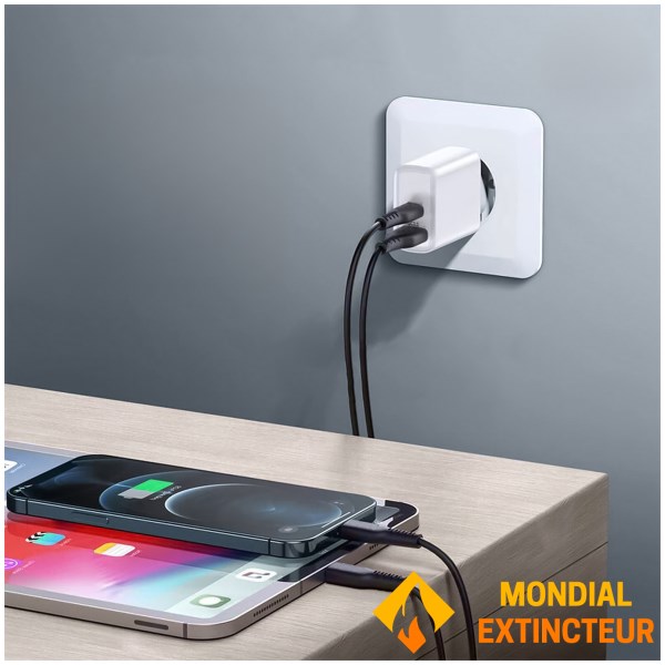 Akashi - Chargeur secteur Power delivery blanc