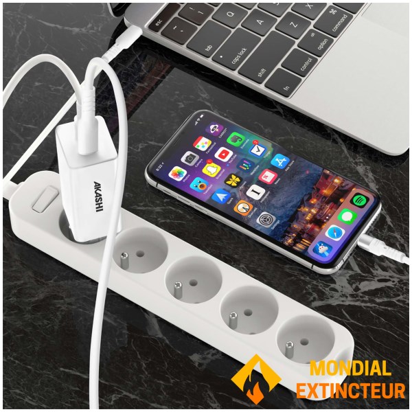 Akashi - Chargeur secteur USB Eco 65W + Câble USB-C