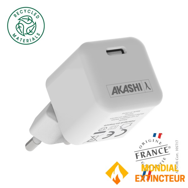 Akashi - Chargeur secteur USB Supergan