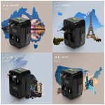 Akashi - Chargeur secteur USB Voyage - 2 sorties USB - Noir