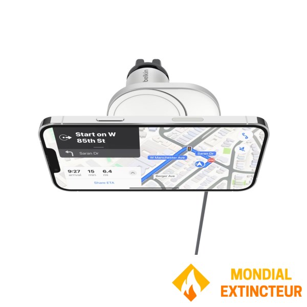 Belkin - Chargeur Voiture + support Magsafe Qi2
