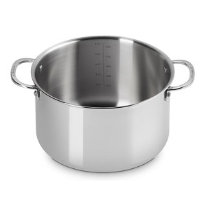 Le Creuset - Cocotte haute Signature 24 cm inox + couvercle