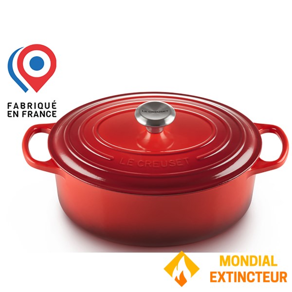 Le Creuset - Cocotte ovale en fonte émaillée 29 cm / 4.7L - cerise
