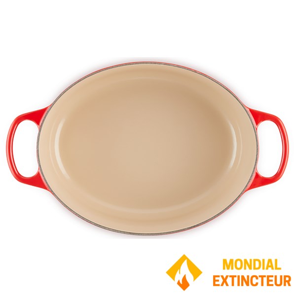 Le Creuset - Cocotte ovale en fonte émaillée 29 cm / 4.7L - cerise