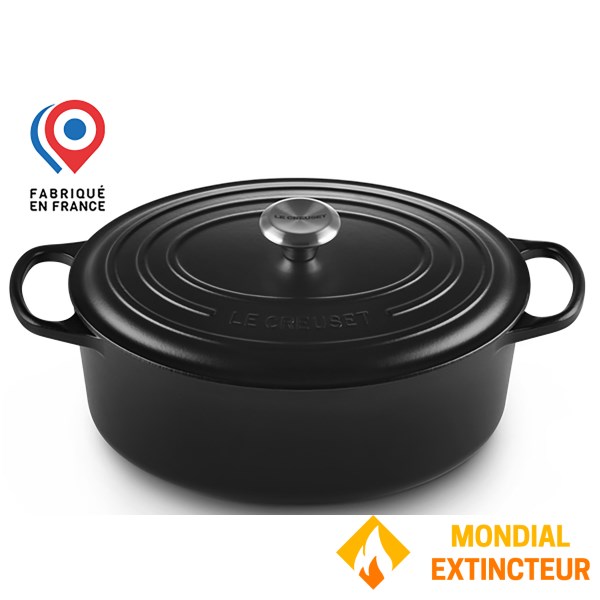 Le Creuset - Cocotte ovale fonte émaillée 31 cm - noir