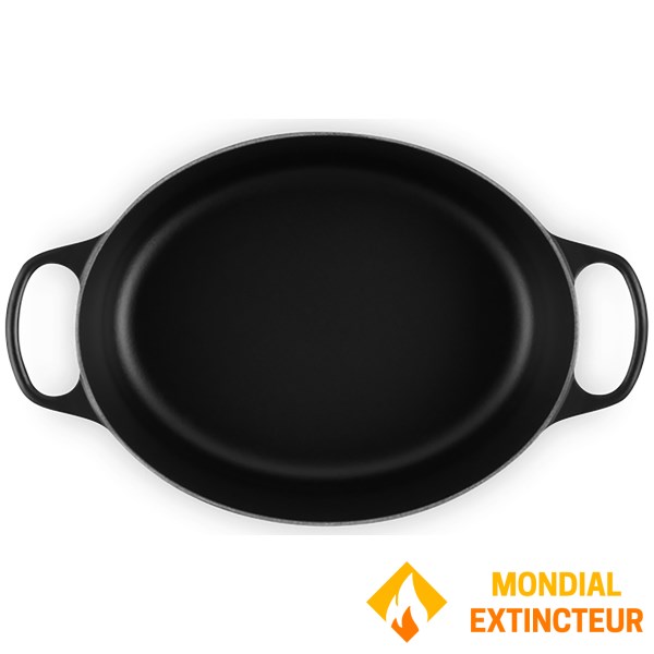 Le Creuset - Cocotte ovale fonte émaillée 31 cm - noir