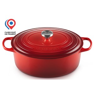 Le Creuset - Cocotte ovale fonte émaillée 33 Cm - cerise