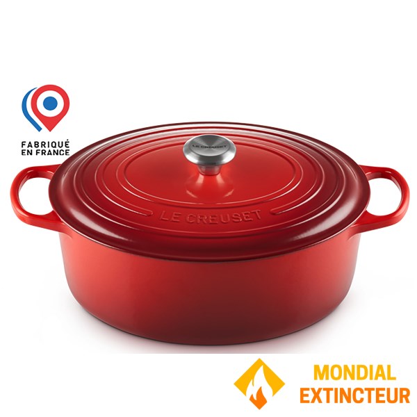 Le Creuset - Cocotte ovale fonte émaillée 33 Cm - cerise