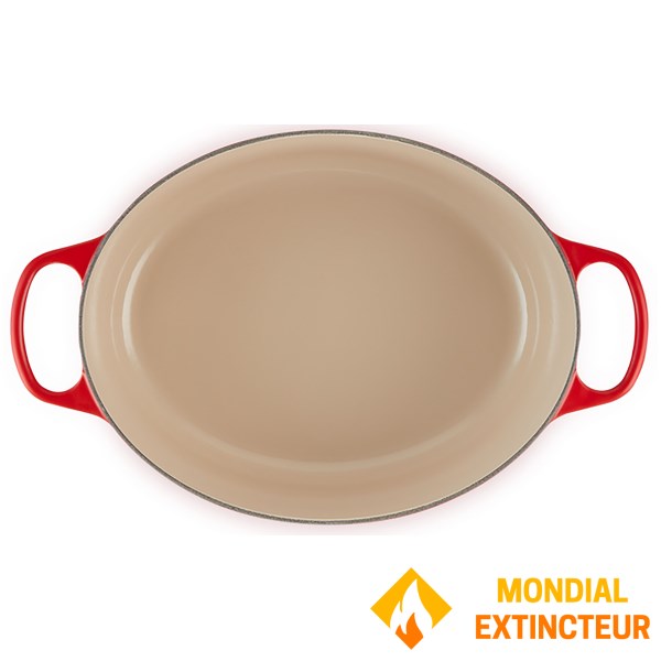 Le Creuset - Cocotte ovale fonte émaillée 33 Cm - cerise