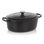 Le Creuset - Cocotte ovale fonte émaillée  33 Cm - noir