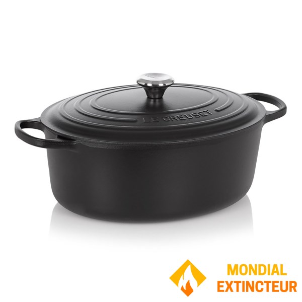 Le Creuset - Cocotte ovale fonte émaillée  33 Cm - noir