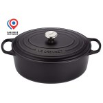 Le Creuset - Cocotte ovale fonte émaillée 35 cm - noir mat
