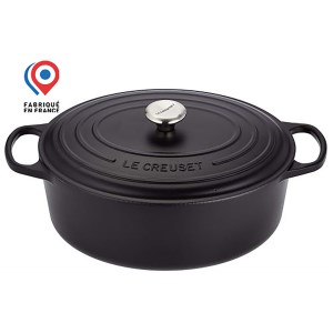 Le Creuset - Cocotte ovale fonte émaillée 35 cm - noir mat