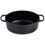 Le Creuset - Cocotte ovale fonte émaillée 35 cm - noir mat