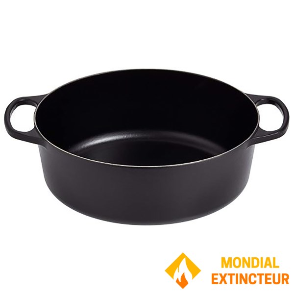 Le Creuset - Cocotte ovale fonte émaillée 35 cm - noir mat