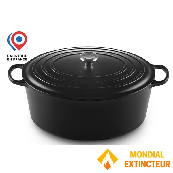 Le Creuset - Cocotte ovale fonte émaillée 40 cm - noir
