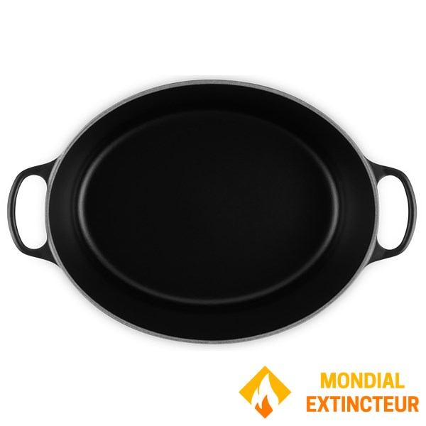 Le Creuset - Cocotte ovale fonte émaillée 40 cm - noir