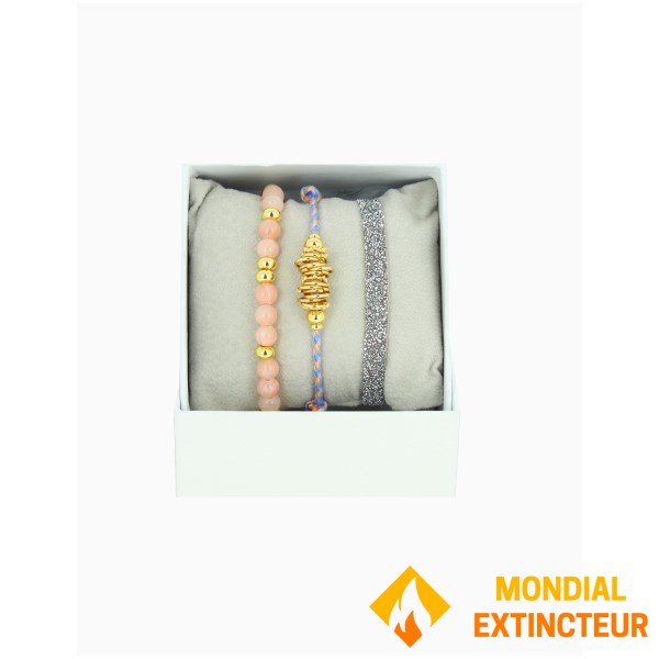 Les interchangeables - Coffret bracelets Strass Box Anneaux or