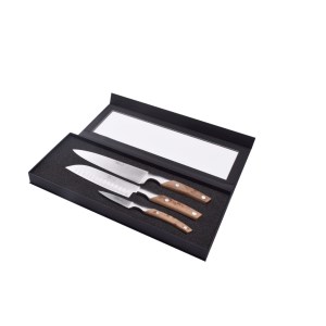 Goyon Chazeau - Coffret couteau X3 Le Thiers office, Santoku, Chef 