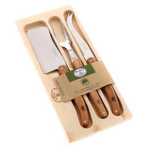 Laguiole - Coffret 3 couteaux à fromage Chêne PEFC