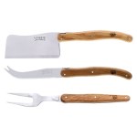 Laguiole - Coffret 3 couteaux à fromage Chêne PEFC