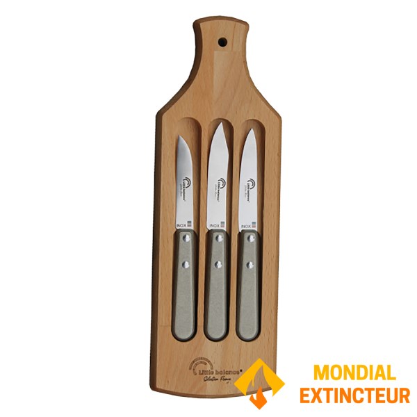 Little Balance - Coffret 3 couteaux Avec planche à découper