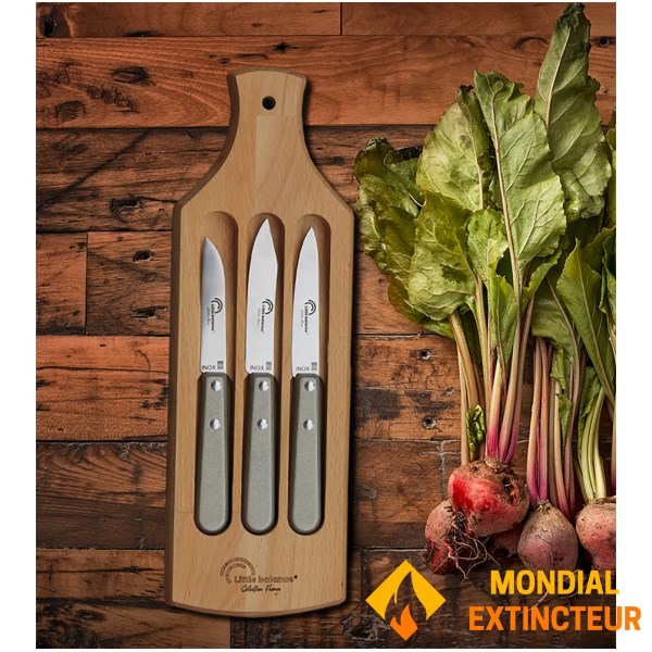 Little Balance - Coffret 3 couteaux Avec planche à découper