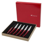 Degrenne - Coffret couteaux  Quartz Rouge X6