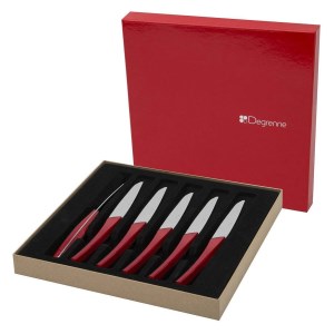 Degrenne - Coffret couteaux  Quartz Rouge X6