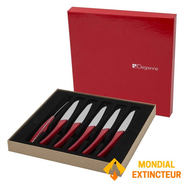Degrenne - Coffret couteaux  Quartz Rouge X6