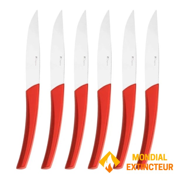 Degrenne - Coffret couteaux  Quartz Rouge X6