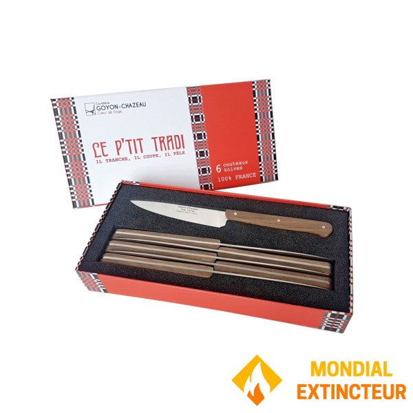 Goyon Chazeau - Coffret couteaux X6 P’tit Tradi noyer vieilli