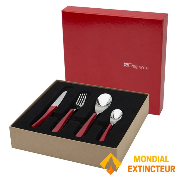Degrenne - Coffret couverts X24 Quartz rouge miroir