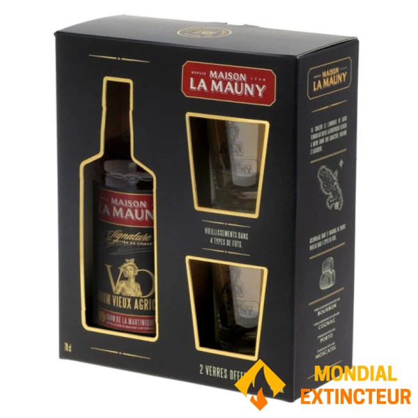 RFD - Coffret rhum Maison La Mauny VO + 2 verres