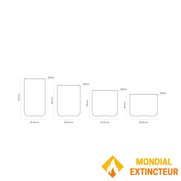 Aarke - Coffret 4 verres empilables