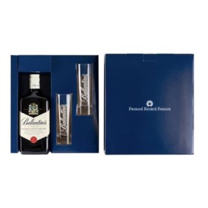 Ballantines - Coffret whisky BALLANTINE'S Finest + 2 verres