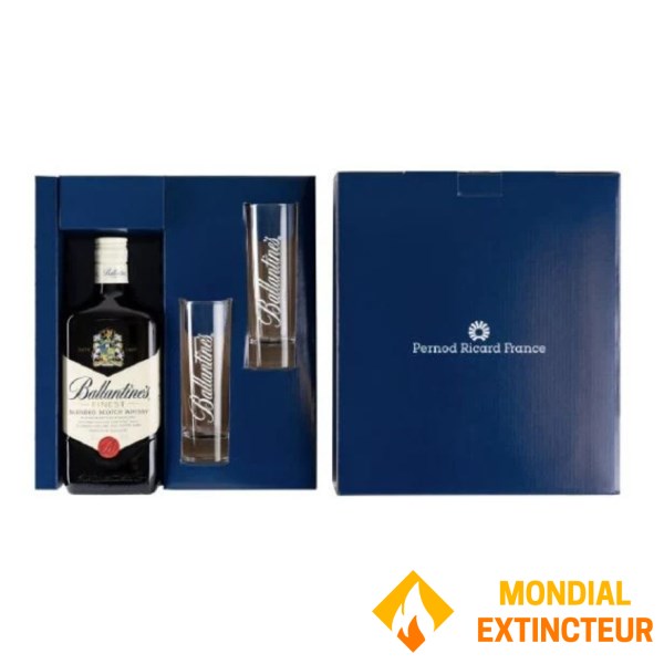 Ballantines - Coffret whisky BALLANTINE'S Finest + 2 verres
