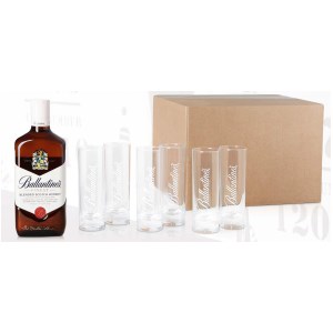 Ballantines - Coffret Whisky blended Ballantine’s + 6 verres