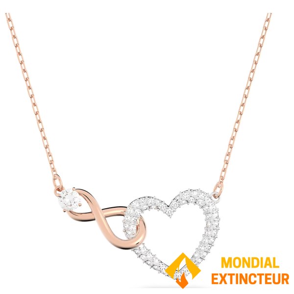 Swarovski - Collier Infinity Infini et cœur, Blanc