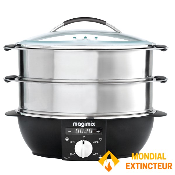 Magimix - Cuiseur Vapeur multi fonction Coloris Inox et Base Noir