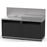 Le Marquier - Cuisine d’extérieur DUO 2 ELEMENTS AVEC CREDENCES 