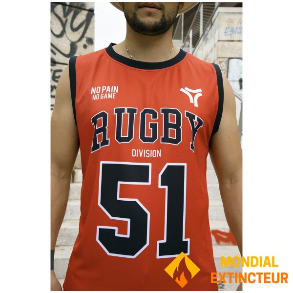 Rugby Division - Débardeur Homme Street Rouge L