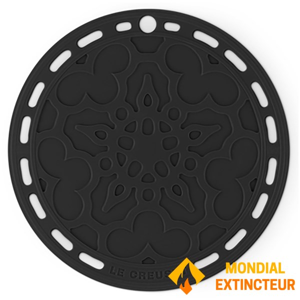 Le Creuset - Dessous de plat  Fleur 20cm Noir Ebène