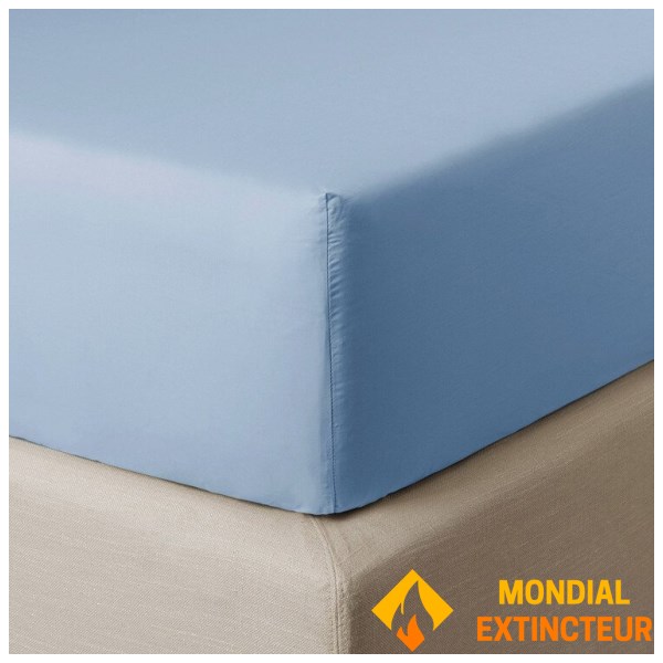 Descamps - Drap housse Percale 94 fils arctique 200X200